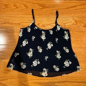 Floral Print Flow Top